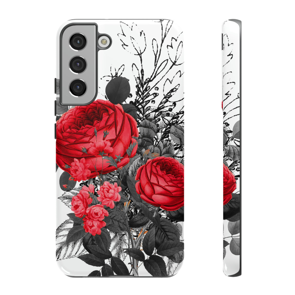 Roclop Gothic Flower Samsung Case (Protective) Samsung Galaxy S22 Plus Glossy Phone Case