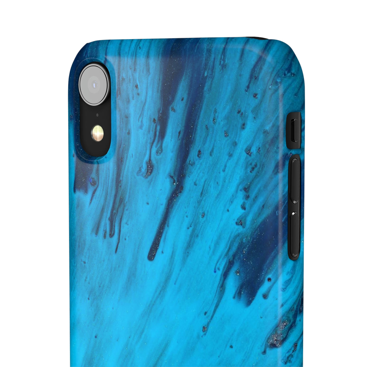 Light Blue Ink Art iPhone Case (Slim) Phone Case