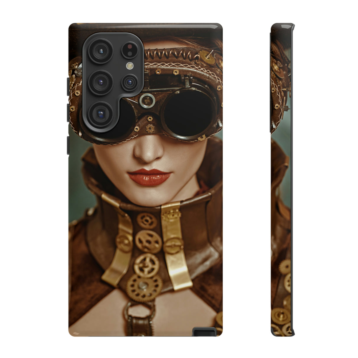 Steampunk Lady Android Case (Protective) Samsung Galaxy S22 Ultra Glossy Phone Case