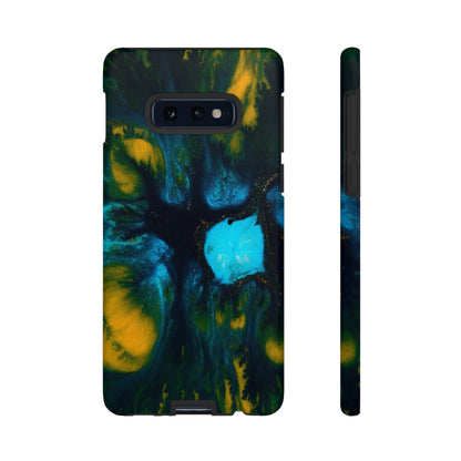 Blue Flower Ink Art Android Case (Protective) Samsung Galaxy S10E Matte Phone Case