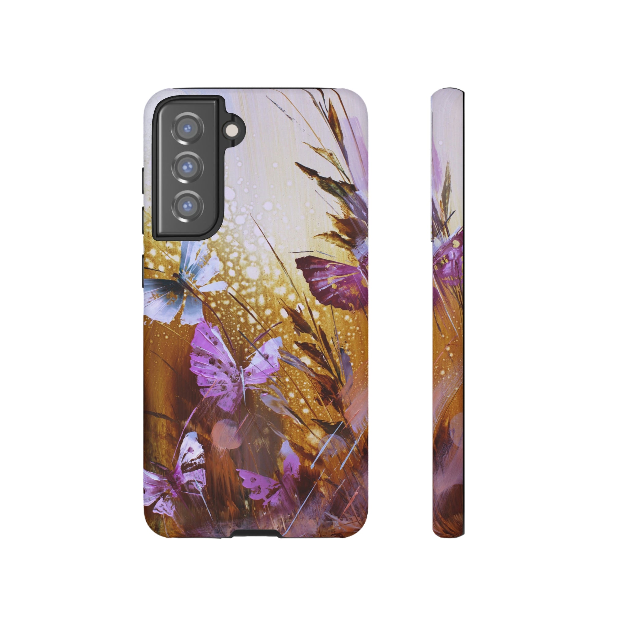 Butterflies Painting Android Case (Protective) Samsung Galaxy S21 FE Matte Phone Case