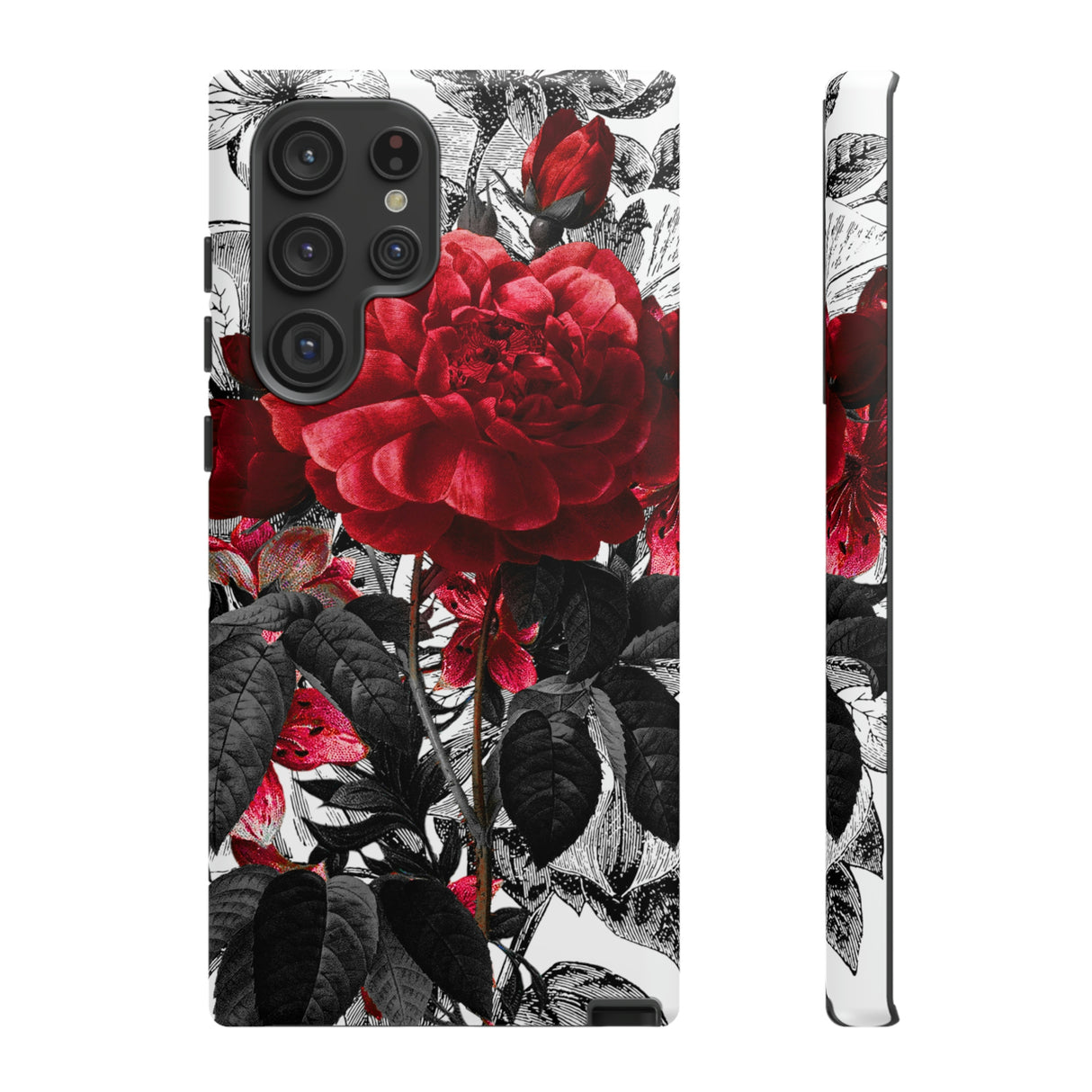 Grunicked Gothic Flower Samsung Case (Protective) Samsung Galaxy S22 Ultra Matte Phone Case