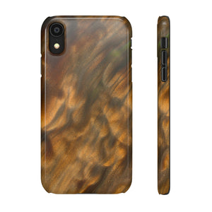 Gold Sand Ink Art iPhone Case (Slim) iPhone XR Glossy Phone Case