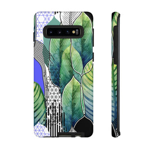 Green Leafs Android Case (Protective) Samsung Galaxy S10 Glossy Phone Case