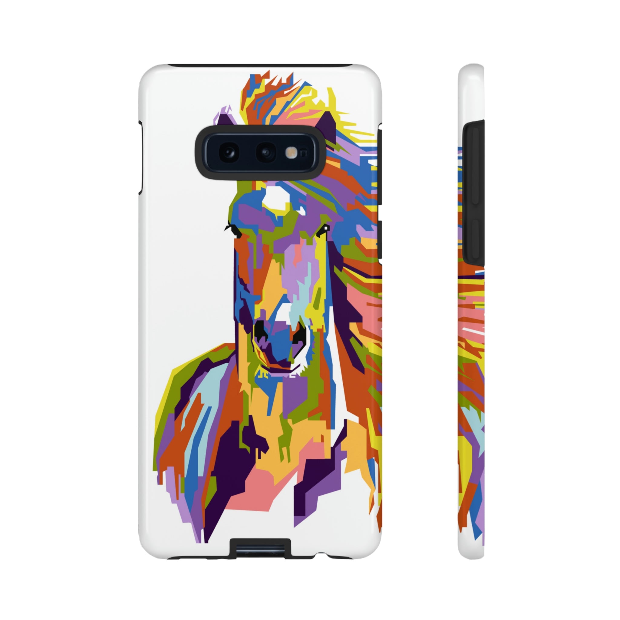 Horse Abstract Art Android Case (Protective) Samsung Galaxy S10E Glossy Phone Case