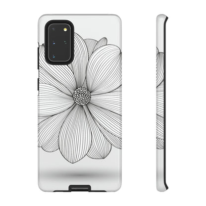 Black n White Dahlia Android Case (Protective) Samsung Galaxy S20+ Glossy Phone Case