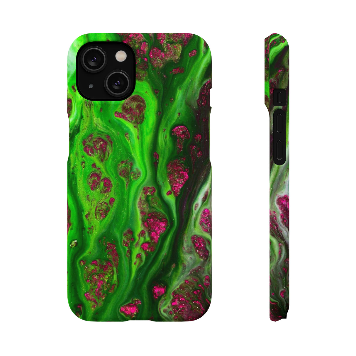 Toxic Green Ink Art iPhone Case (Slim) iPhone 14 Matte Phone Case