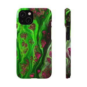 Toxic Green Ink Art iPhone Case (Slim) iPhone 14 Matte Phone Case