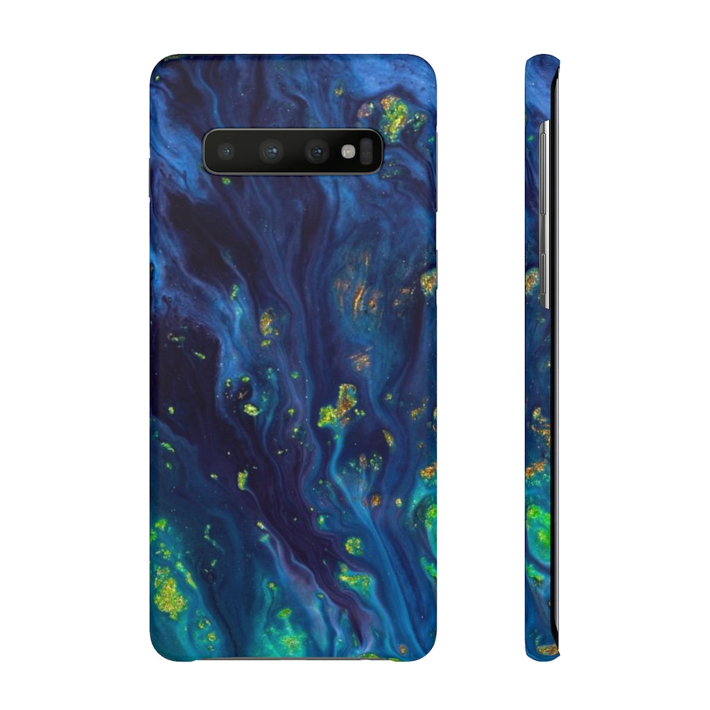 Green Opal Ink Art Android Case (Slim) Samsung Galaxy S10 Matte Phone Case