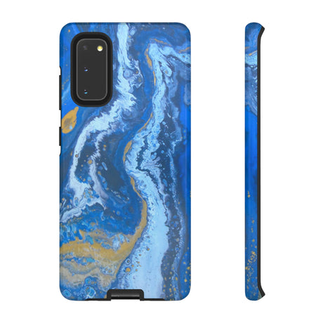 Acrylic Blue Gold Android Case (Protective) Samsung Galaxy S20 Glossy Phone Case