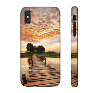 Sunset on the Tropical River Samsung/iPhone (Slim) iPhone X Glossy Phone Case