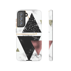 Rose Gold Triangles Android Case (Protective) Samsung Galaxy S21 FE Matte Phone Case