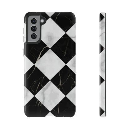 Check Marble Android Case (Protective) Samsung Galaxy S21 Plus Glossy Phone Case