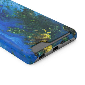 Blue Globe Ink Art Android Case (Card) Phone Case