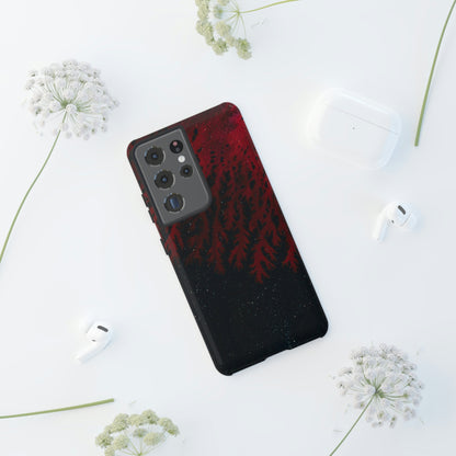 Dark Red Space Ink Art Android Case (Protective) Phone Case