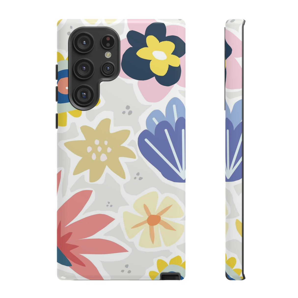 Blue Bouquet Happy Flower Samsung Case (Protective) Samsung Galaxy S22 Ultra Glossy Phone Case