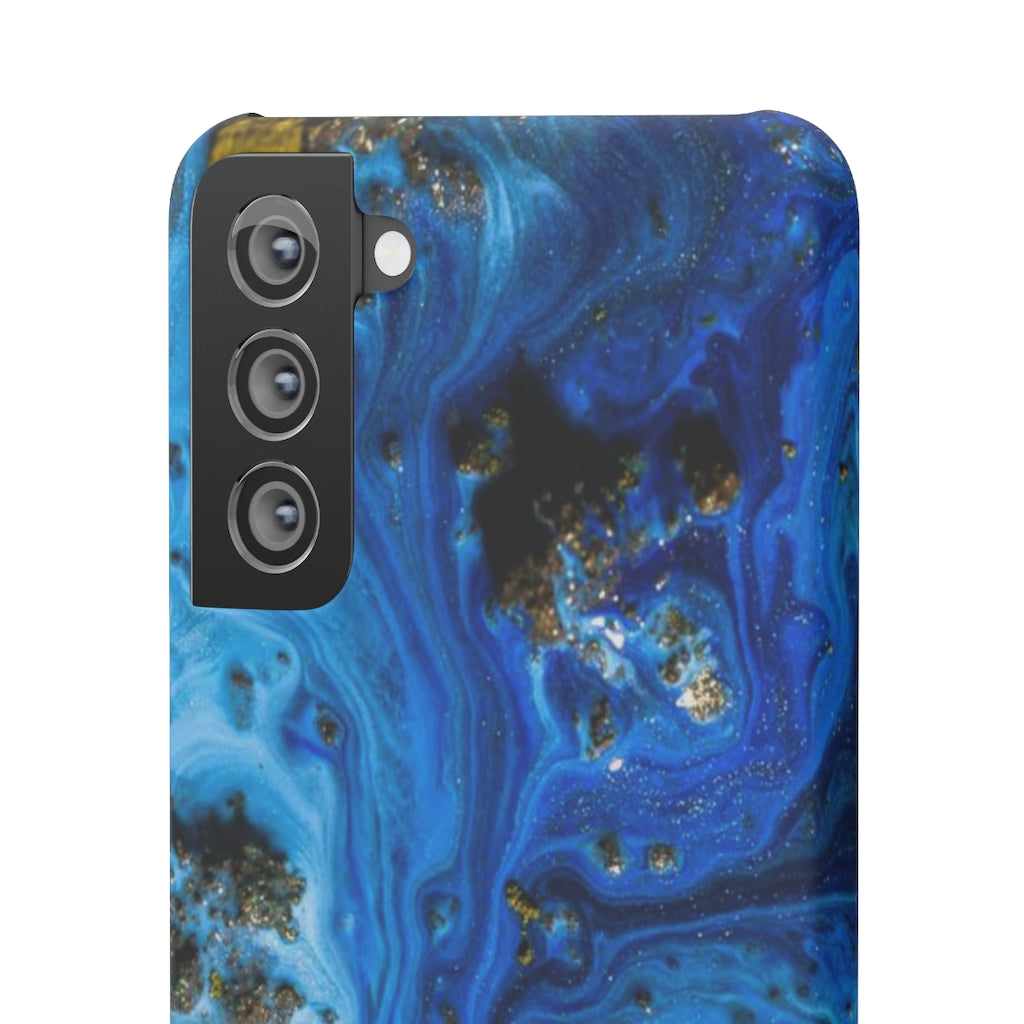 Blue Ice Melt Ink Art Android Case (Slim) Phone Case