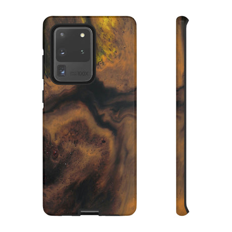 Brown Earth Ink Art Android Case (Protective) Samsung Galaxy S20 Ultra Glossy Phone Case