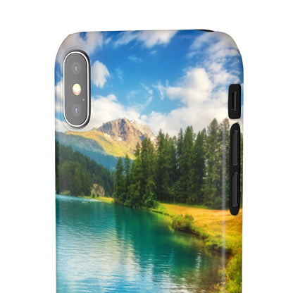 Fantastic Azure Alpine Lake Samsung/iPhone (Slim) iPhone XS Glossy Phone Case