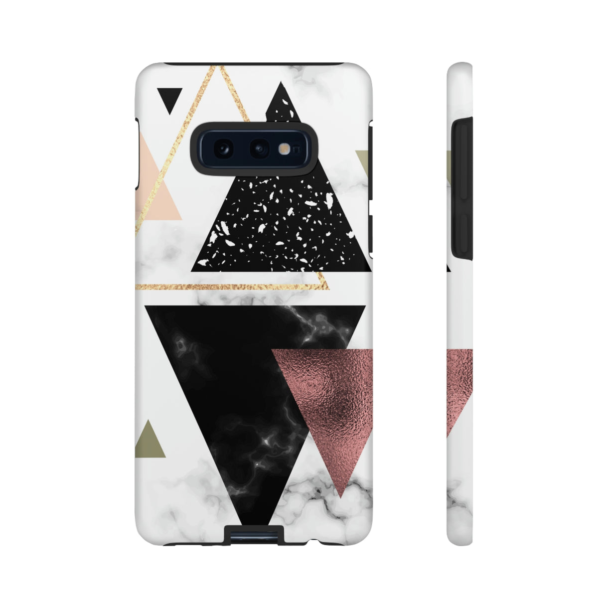 Rose Gold Triangles Android Case (Protective) Samsung Galaxy S10E Matte Phone Case