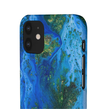 Blue Globe Ink Art iPhone Case (Slim) Phone Case