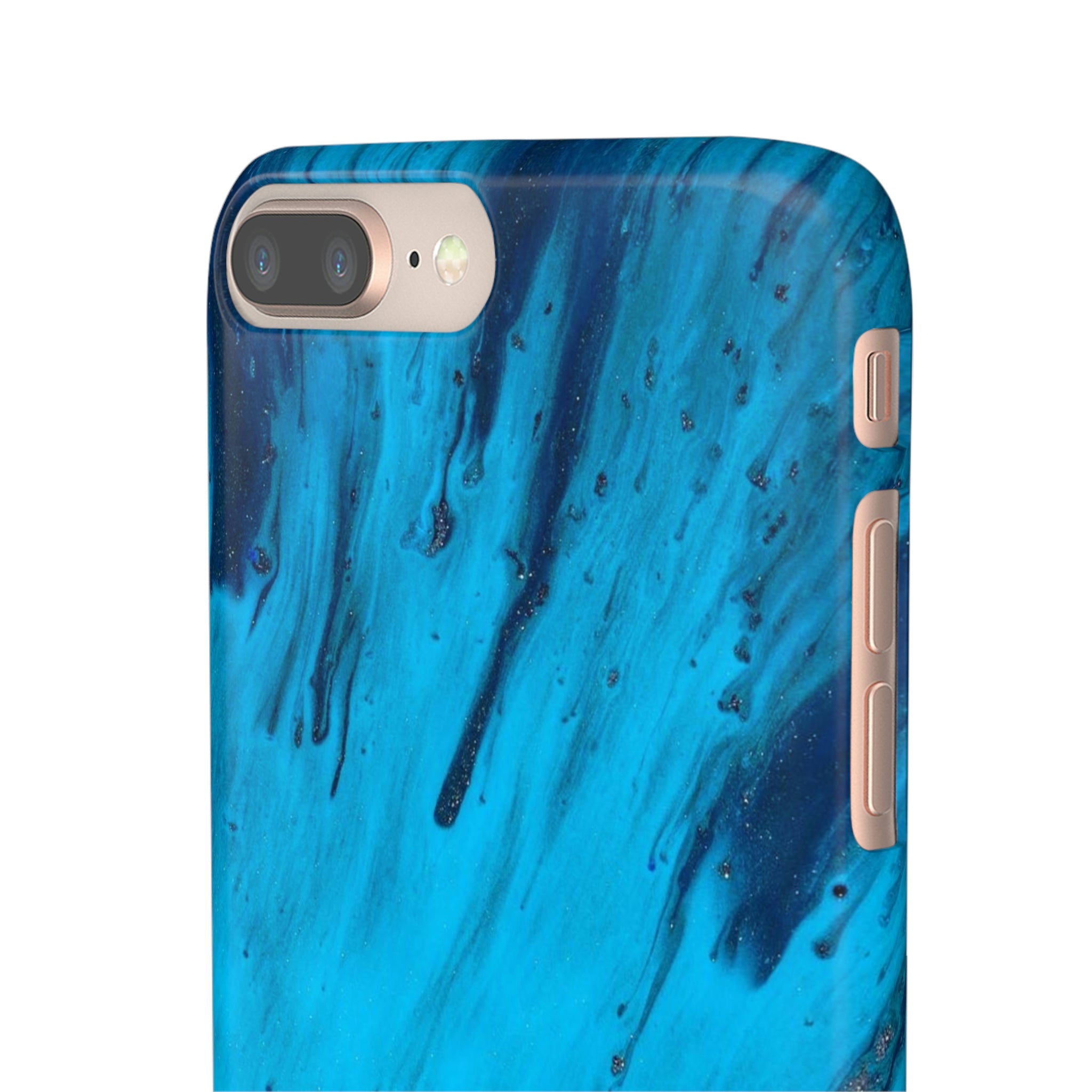 Light Blue Ink Art iPhone Case (Slim) Phone Case