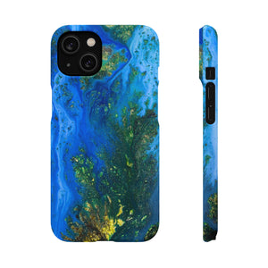 Blue Globe Ink Art iPhone Case (Slim) iPhone 14 Matte Phone Case