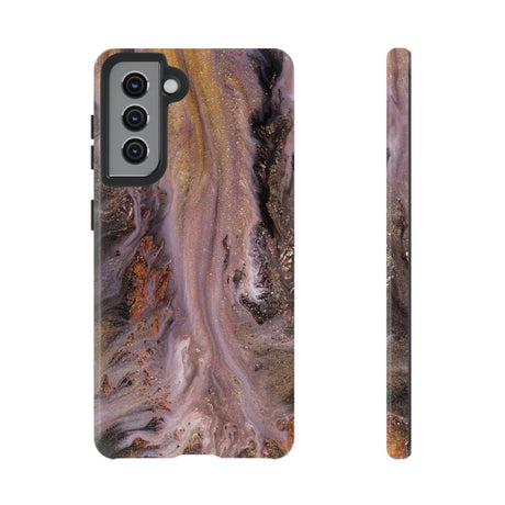 Pink Marble Ink Art Android Case (Protective) Samsung Galaxy S21 Glossy Phone Case