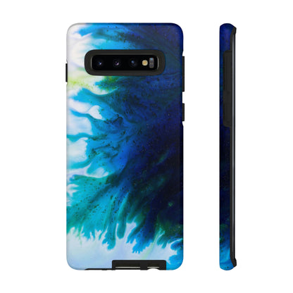 Blue Liquid Ink Art Android Case (Protective) Samsung Galaxy S10 Matte Phone Case