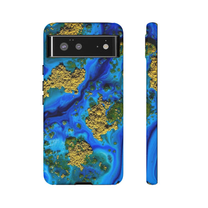 Blue Clear Ocean Ink Art Android Case (Protective) Google Pixel 6 Matte Phone Case