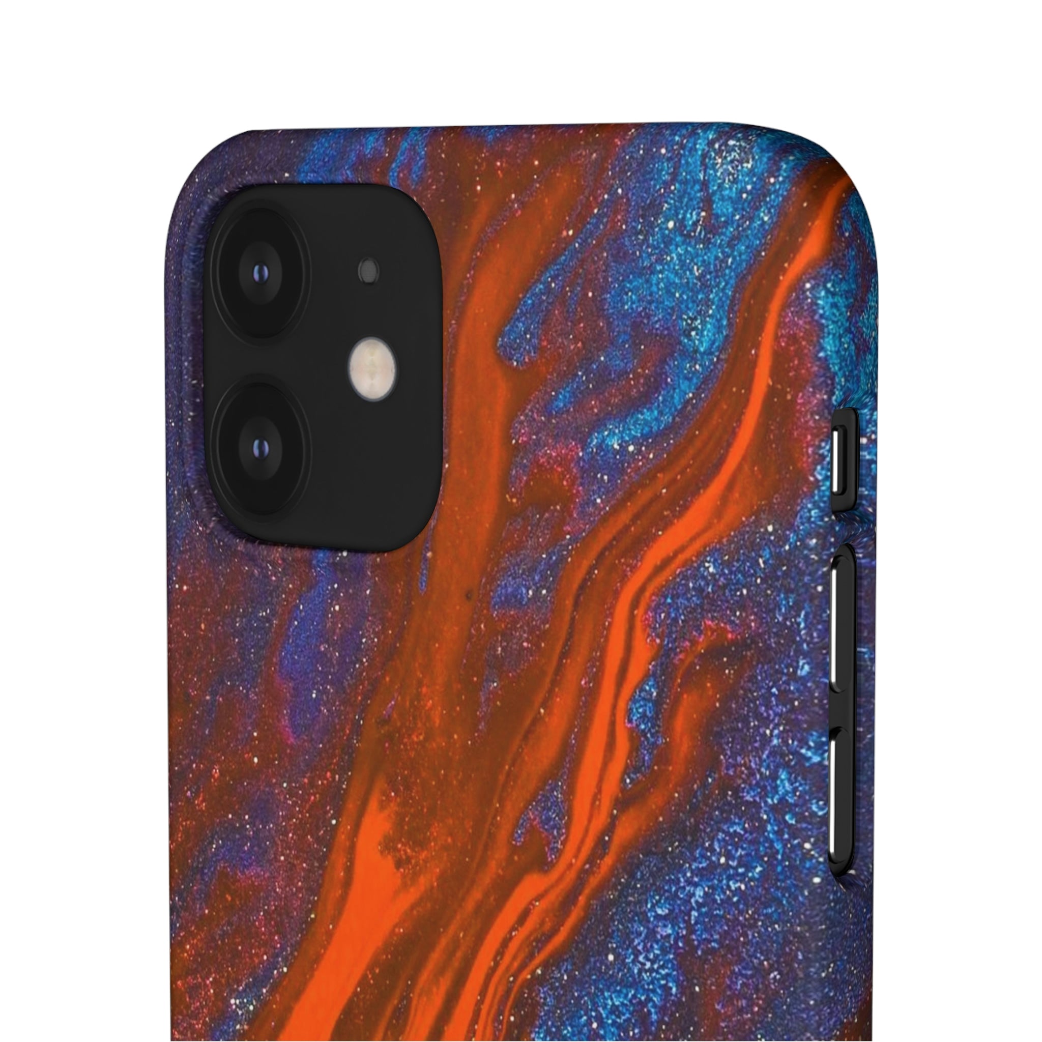 Orange Spikes Ink Art iPhone Case (Slim) Phone Case