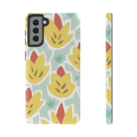 Summer Yellow Happy Flower Samsung Case (Protective) Samsung Galaxy S21 Plus Glossy Phone Case