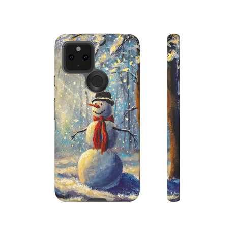 Happy Snowman Android Case (Protective) Google Pixel 5 5G Matte Phone Case