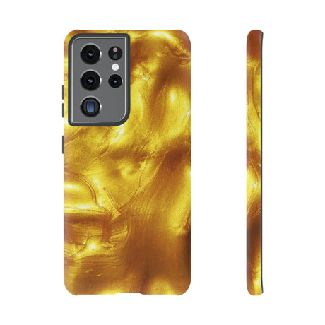 Liquid Gold Android Case (Protective) Samsung Galaxy S21 Ultra Matte Phone Case