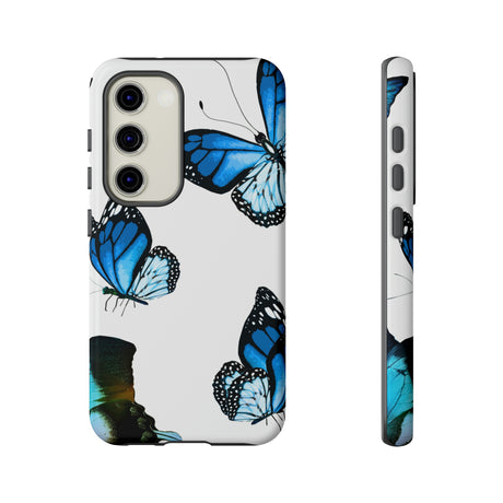 Blue Butterflies Android Case (Protective) Samsung Galaxy S23 Glossy Phone Case