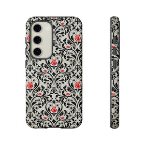 Black Rose Gothic Flower Samsung Case (Protective) Samsung Galaxy S23 Matte Phone Case