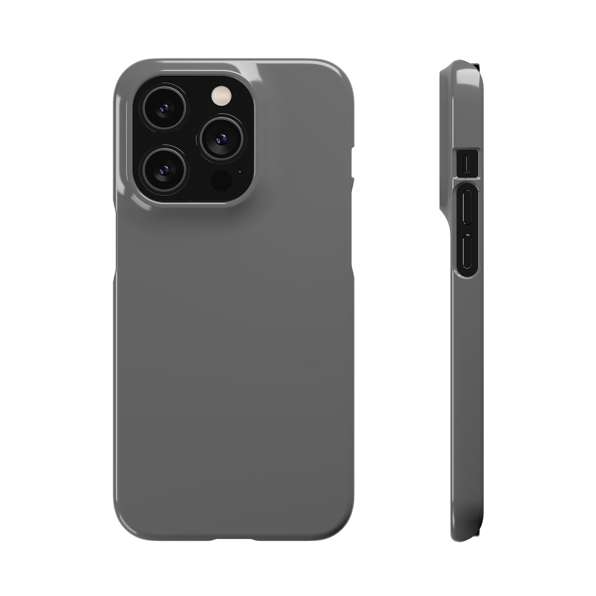 Dim Gray iPhone Case (Slim) iPhone 14 Pro Glossy Phone Case