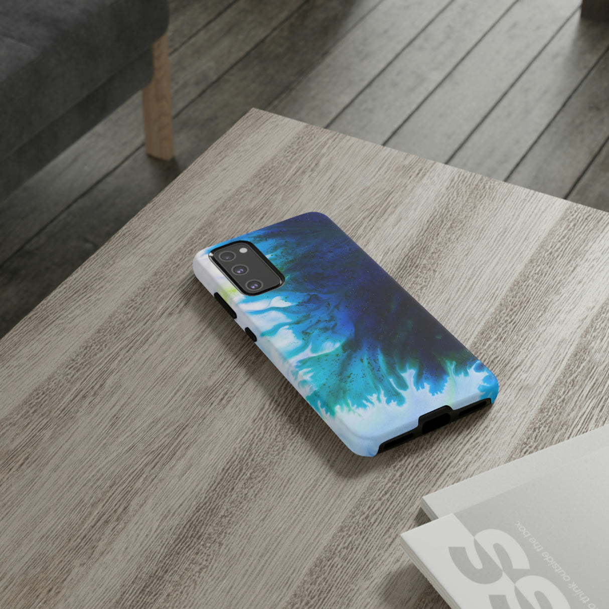 Blue Liquid Ink Art Android Case (Protective) Phone Case