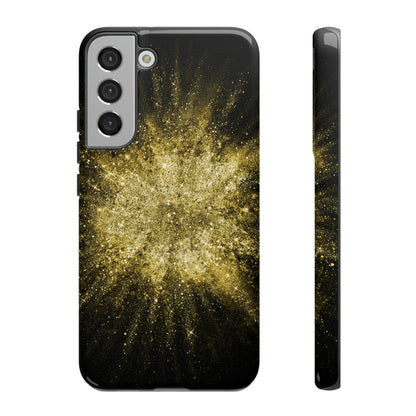 Gold Glitter Background Android Case (Protective) Samsung Galaxy S22 Plus Glossy Phone Case