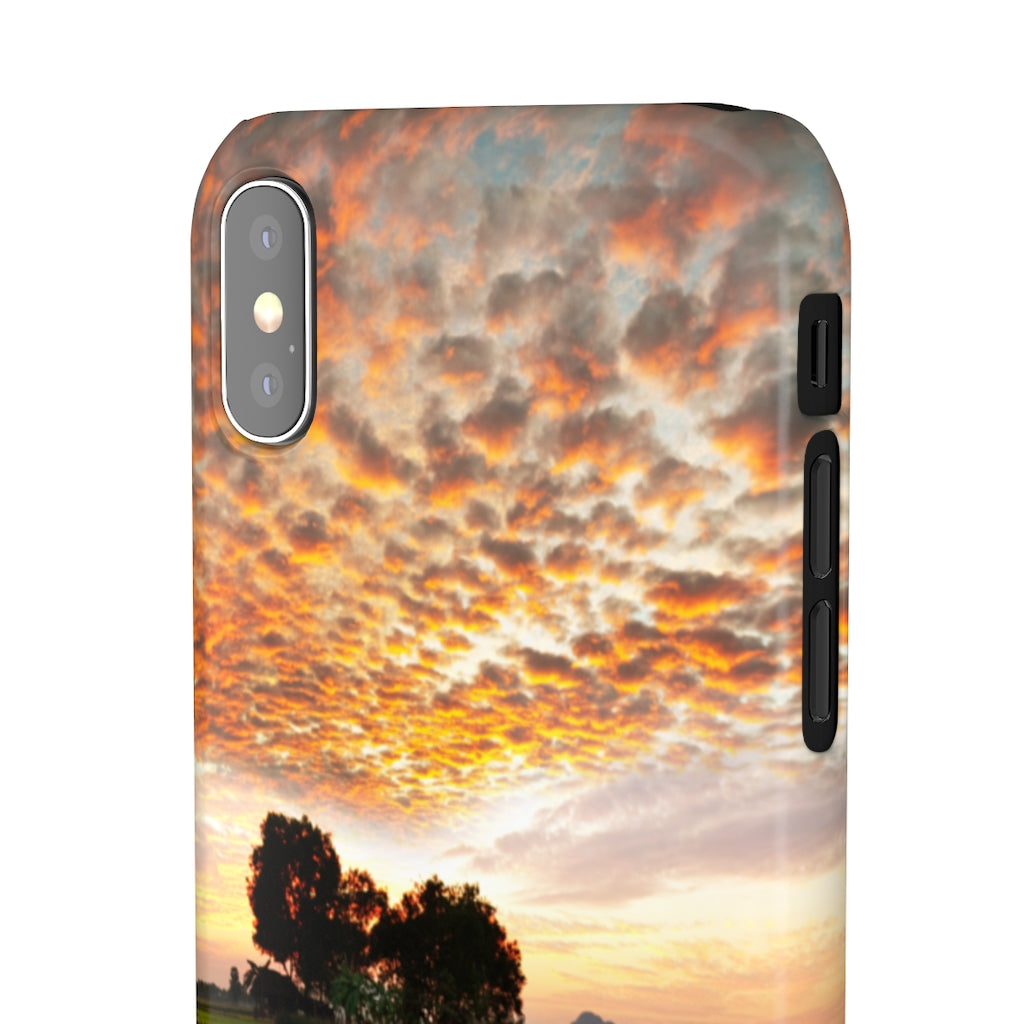 Sunset on the Tropical River Samsung/iPhone (Slim) iPhone XS Glossy Phone Case