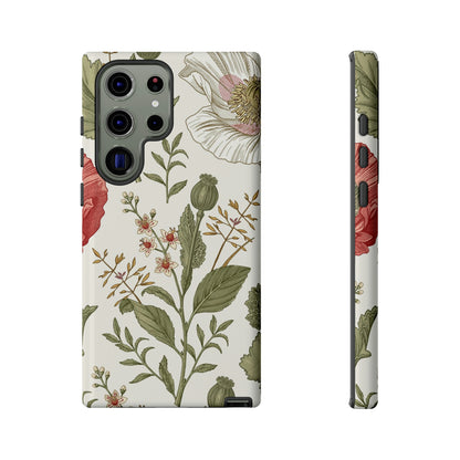 Poppy Vintage Flower Samsung Case (Protective) Samsung Galaxy S23 Ultra Glossy Phone Case