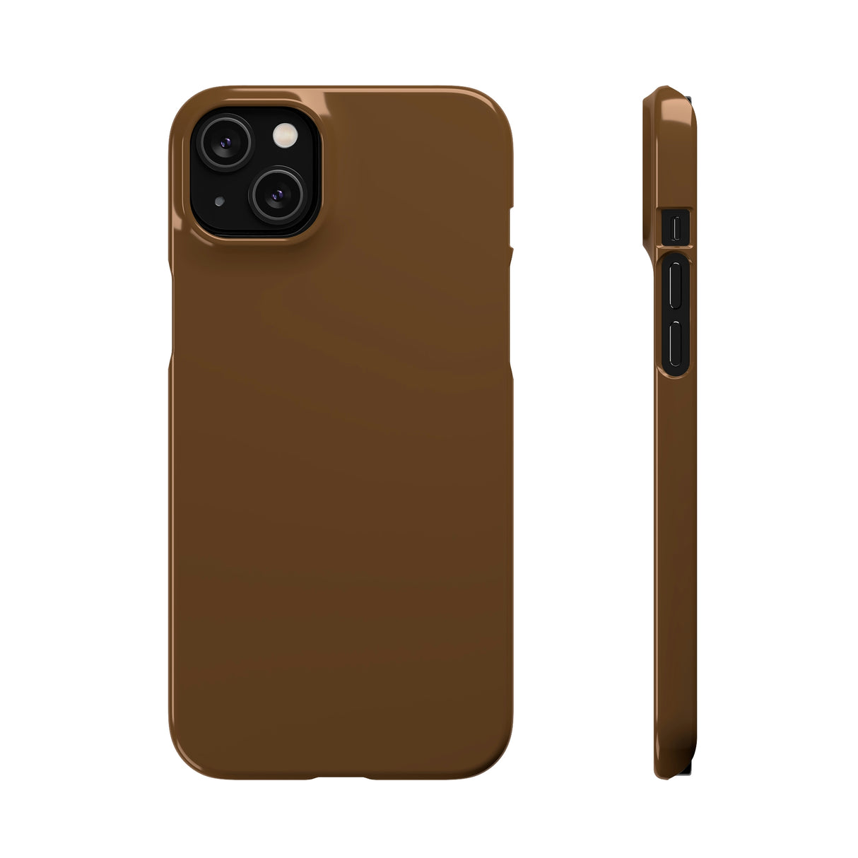 Dark Brown iPhone Case (Slim) iPhone 14 Plus Glossy Phone Case