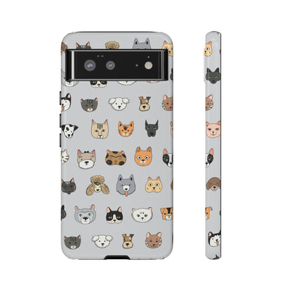 Cats n Dogs Pattern Android Case (Protective) Google Pixel 6 Glossy Phone Case