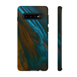 Neon Blue Ink Art Android Case (Protective) Samsung Galaxy S10 Matte Phone Case