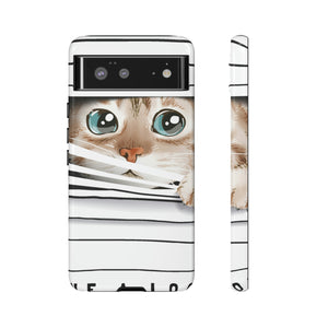 Cute Cat Window Android Case (Protective) Google Pixel 6 Glossy Phone Case