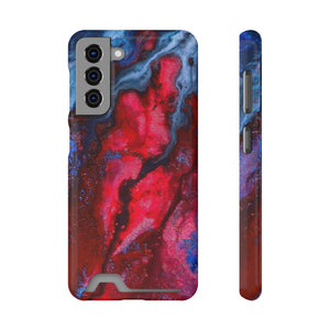 Neon Red Ink Art Android Case (Card) Samsung Galaxy S21 Glossy Without gift packaging Phone Case