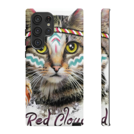 Red Cloud Cat Android Case (Protective) Samsung Galaxy S22 Ultra Matte Phone Case