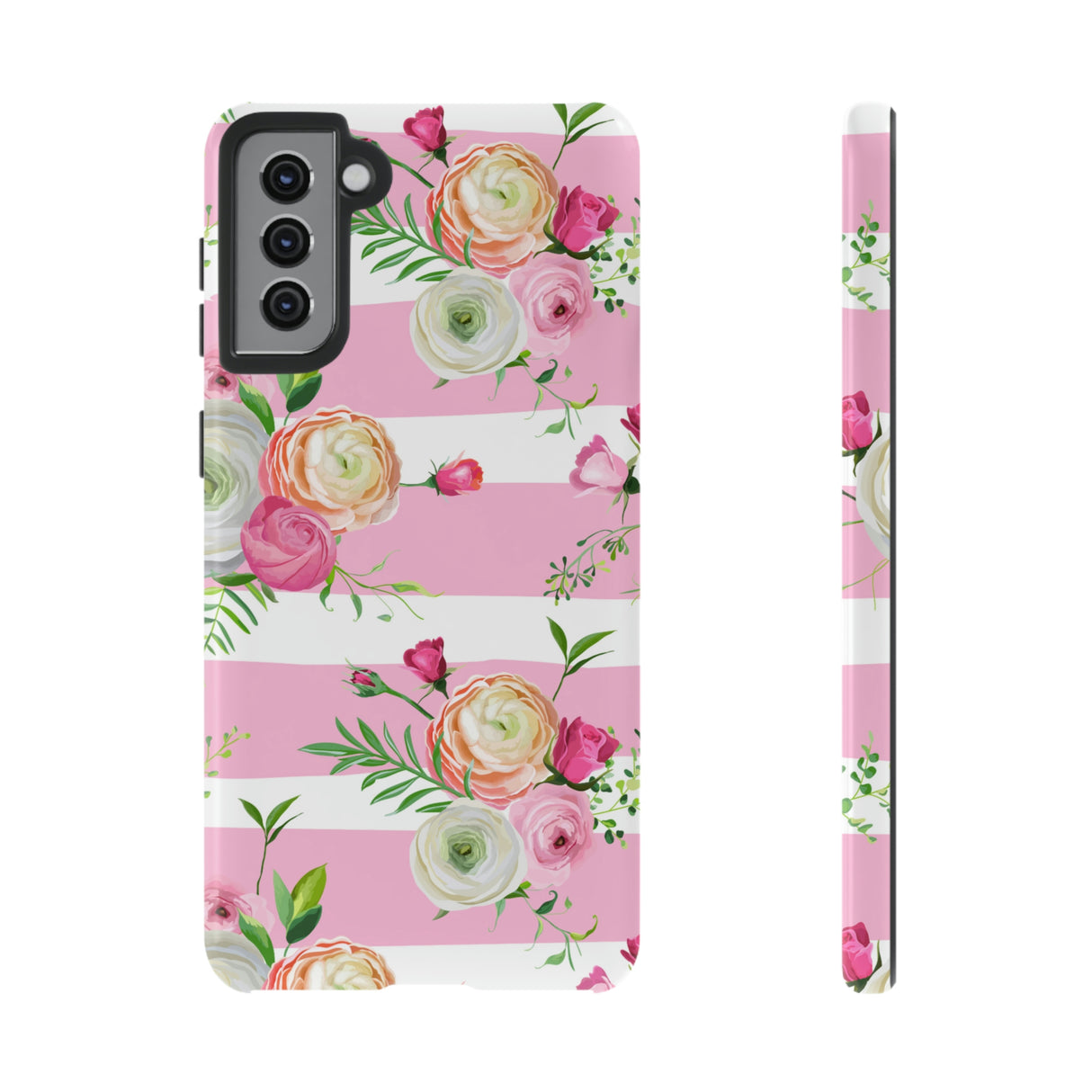 Pink Roses Android Case (Protective) Samsung Galaxy S21 Plus Glossy Phone Case