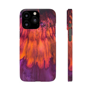 Orange Flow Ink Art iPhone Case (Slim) iPhone 13 Pro Matte Phone Case