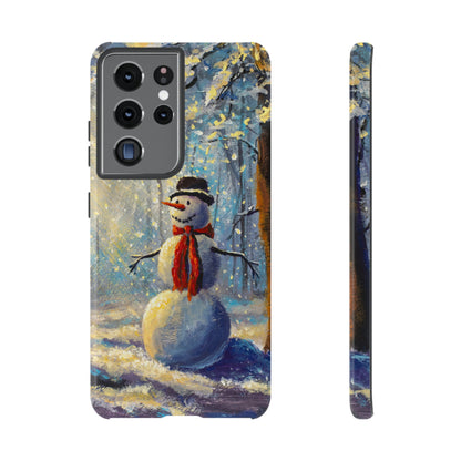 Happy Snowman Android Case (Protective) Samsung Galaxy S21 Ultra Glossy Phone Case